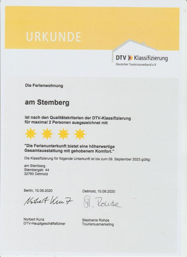 Ferienwohnung Am Stemberg Detmold Exterior photo